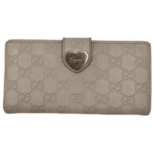 Authentic Gucci GG Greyish Beige Long Wallet